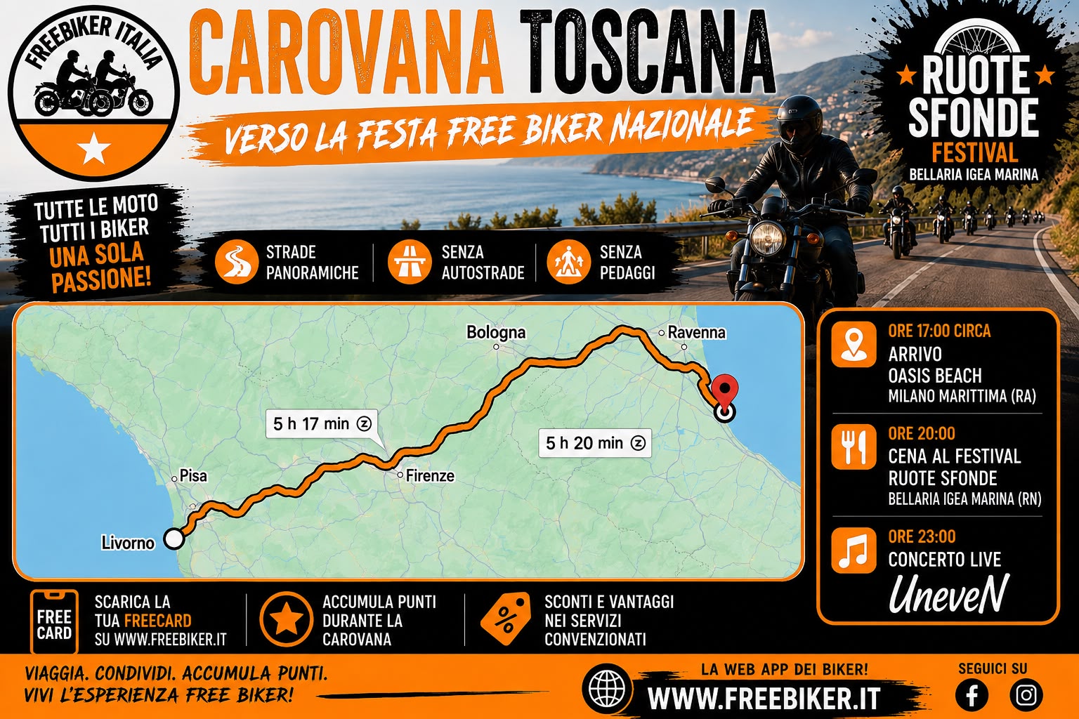 CAROVANA TOSCANA FESTA FREE BIKER MAZOONALE